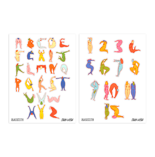 Nudie Numbers & Letters Sticker Sheet Set - Stashworld Collaboration