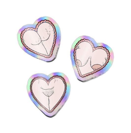 Lady Love Holographic Stickers