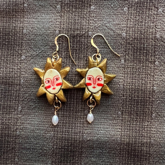 Stargirl Earrings - Small Pearl