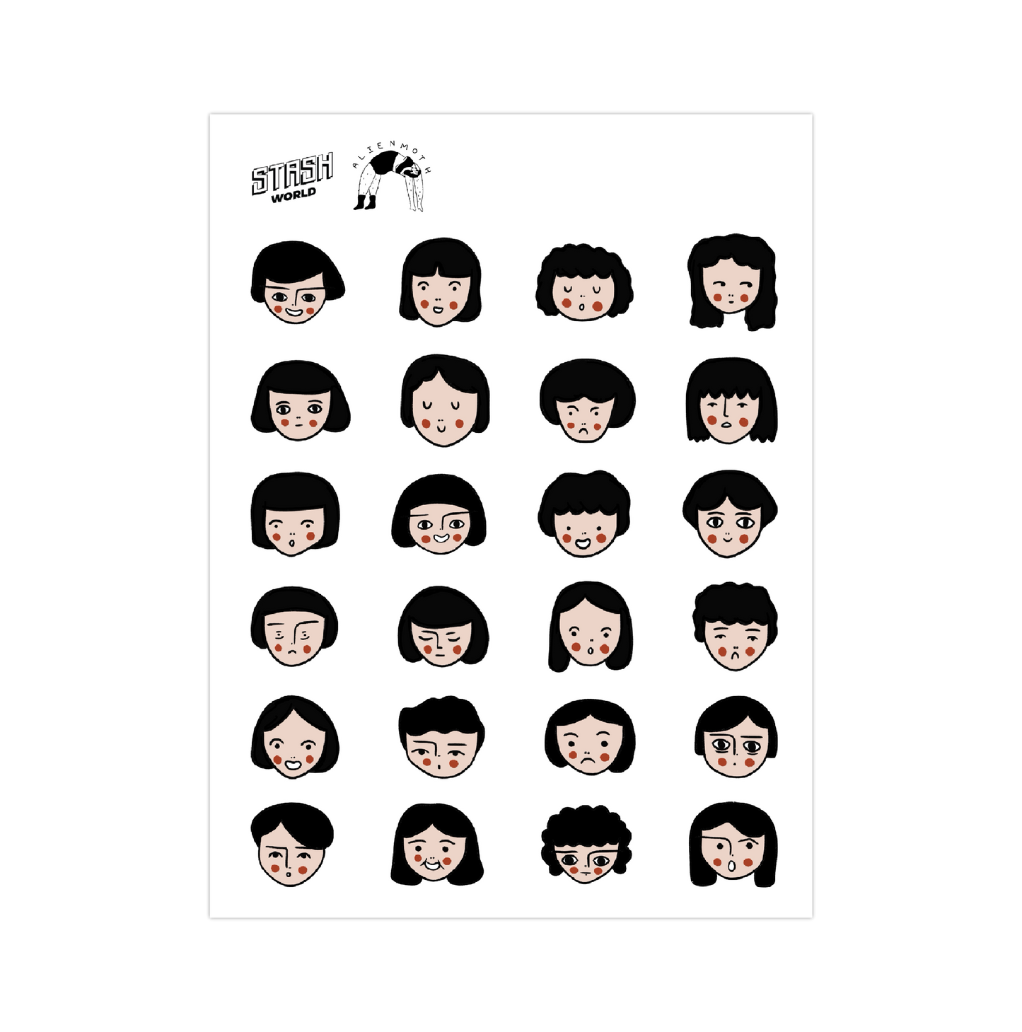 Lil Faces Sticker Sheet - Stashworld Collaboration