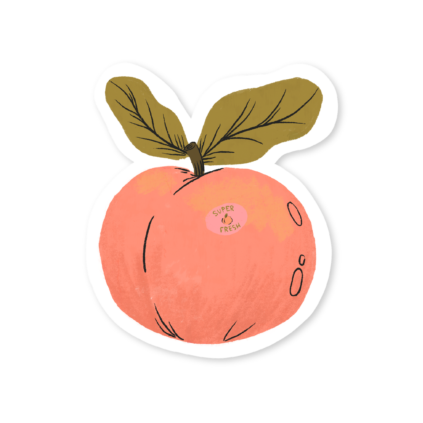 Peach Sticker